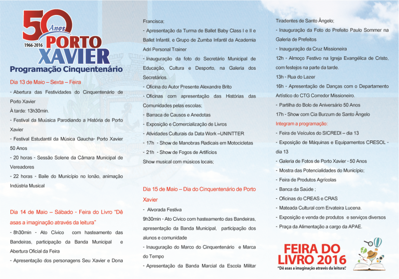 Divulgada a programação oficial do cinquentenário